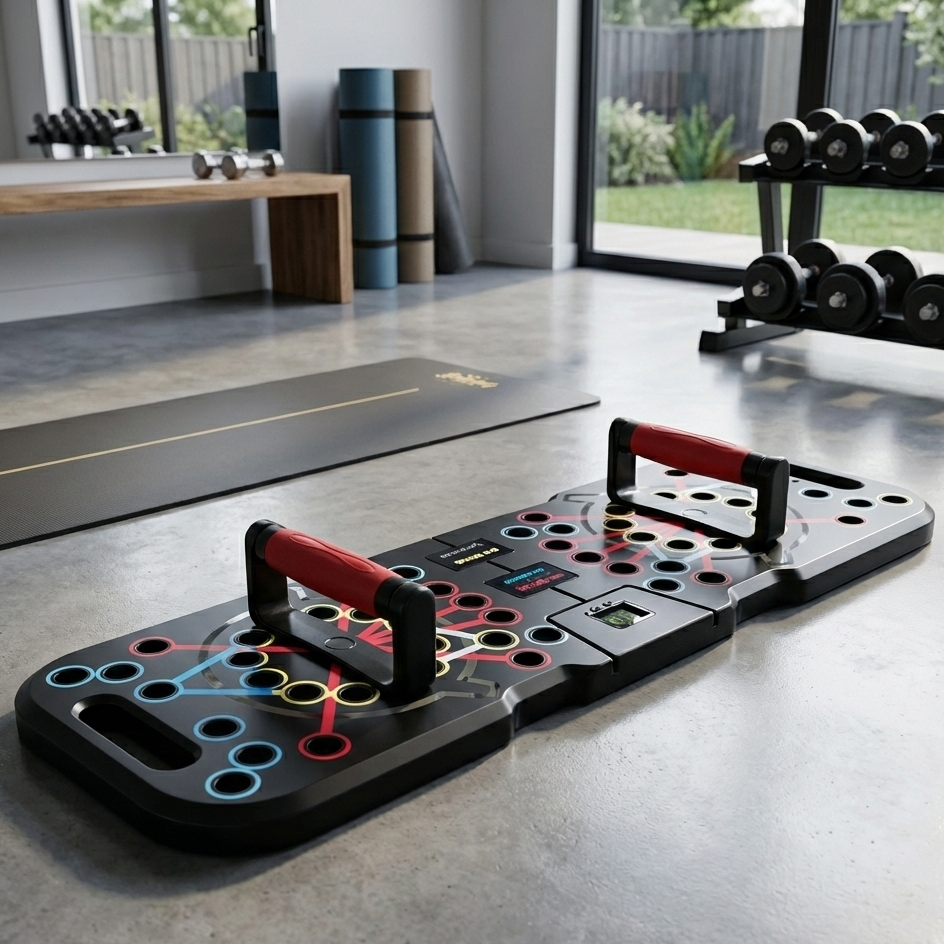 Planche de pompes multifonction SANSHIKJ SSKJ-PS011 – Supports push-up avec poignées en mousse