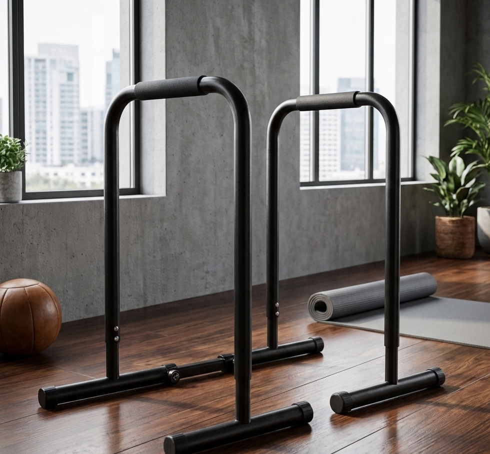 Barres parallèles d’entraînement 8225 – Support dips en acier, charge maximale 200 kg