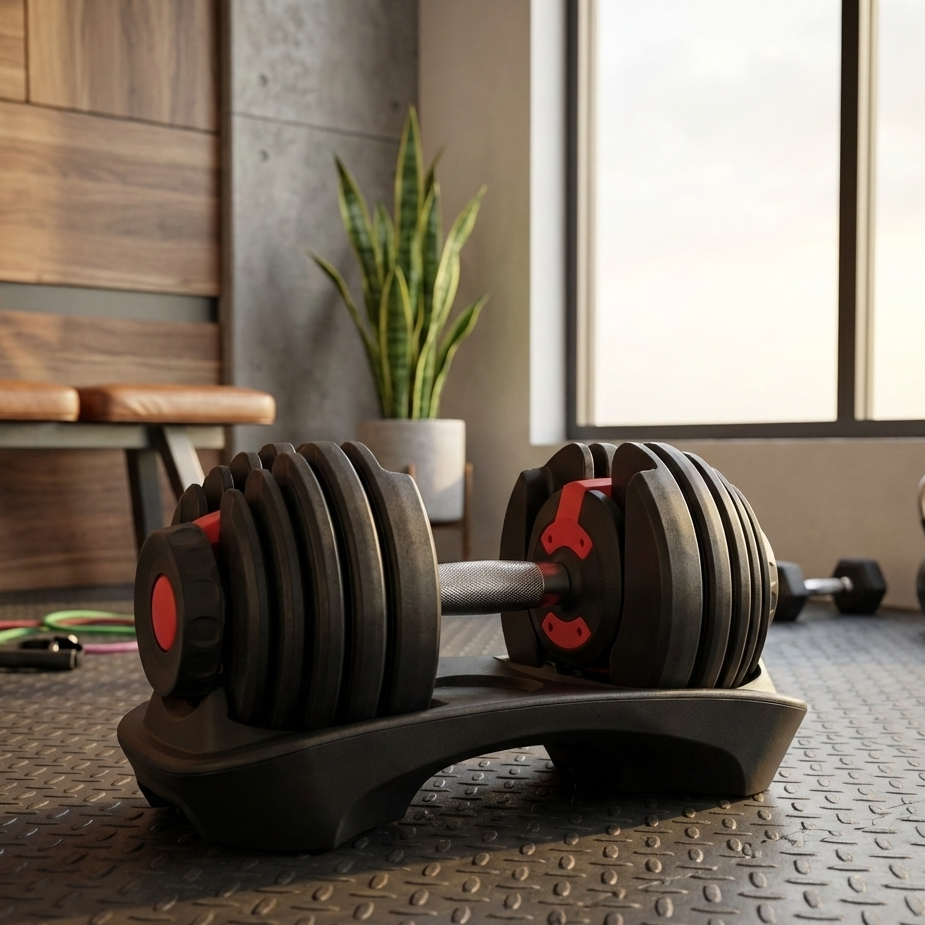 Haltère réglable 2,5 à 24 kg – Poids ajustable avec base de sécurité