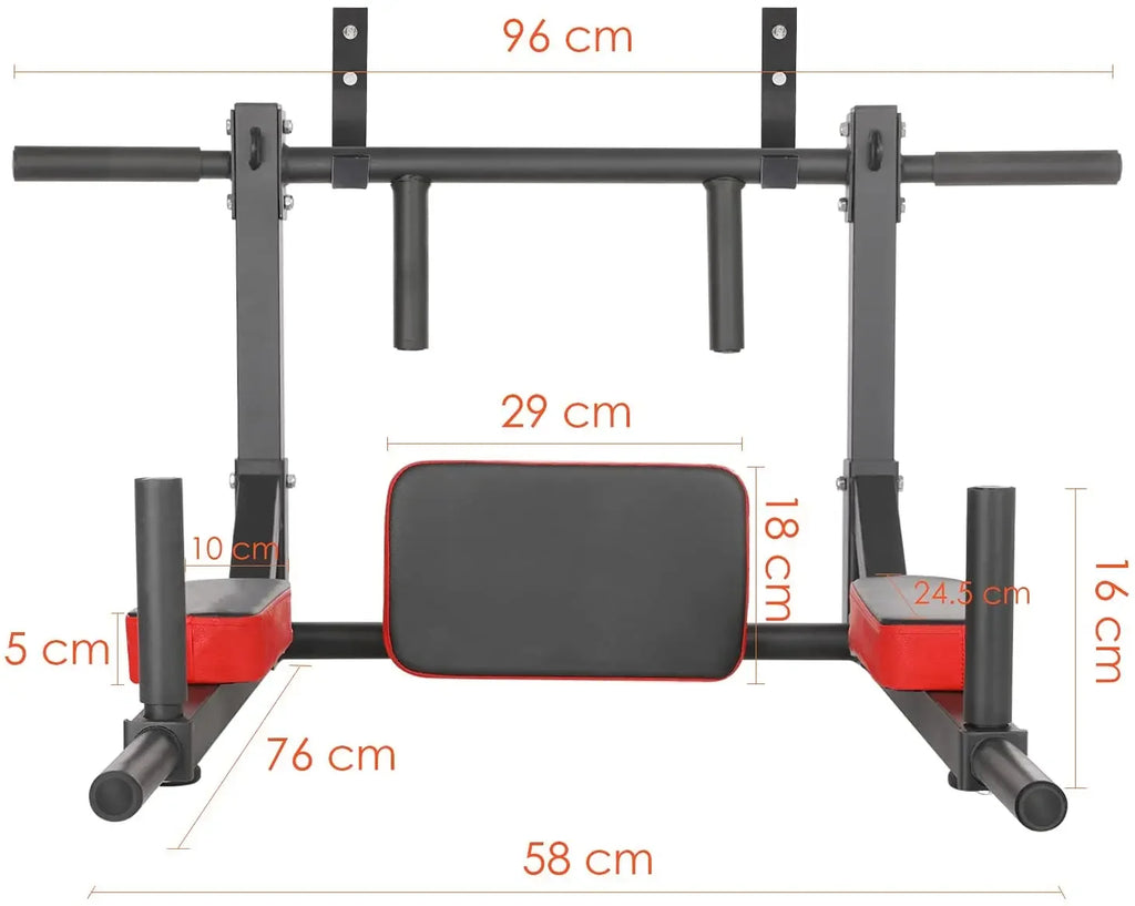 Barre de traction murale multifonction – Acier haute résistance, charge max 300 kg